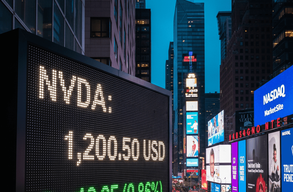 Modern tech illustration for NASDAQ NVDA themed article
