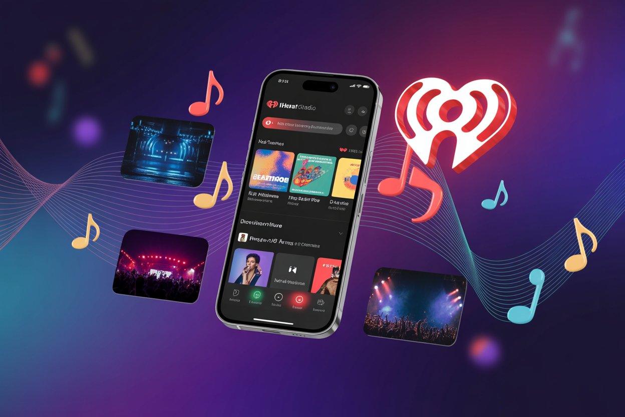 Modern digital illustration of music experience