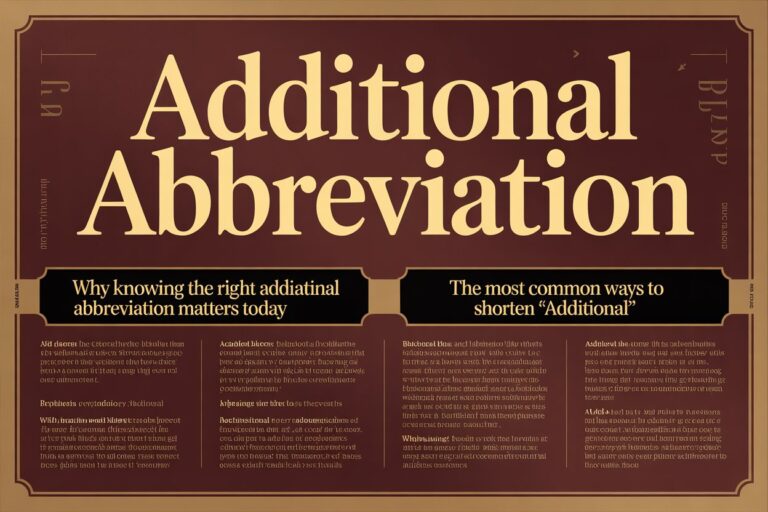Additional Abbreviation