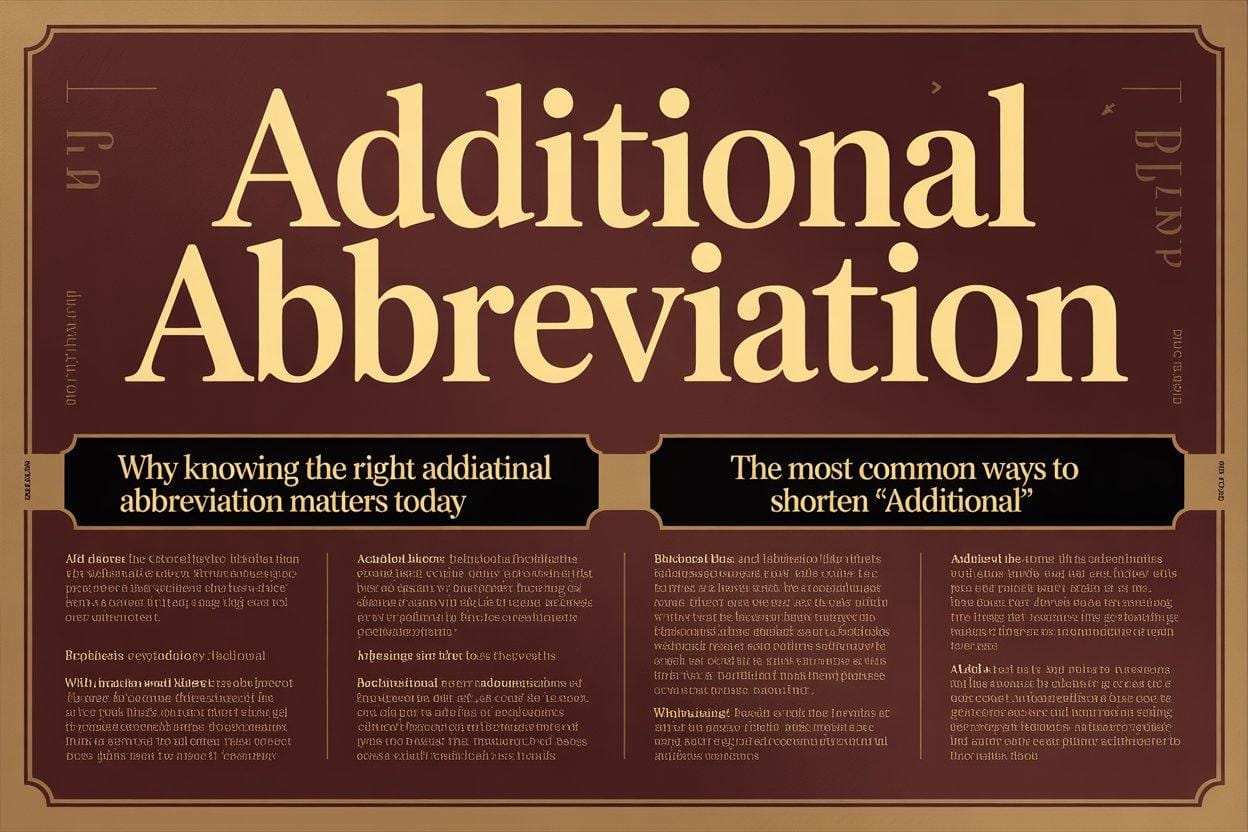 Additional Abbreviation