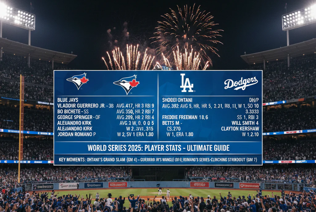 Toronto Blue Jays vs Dodgers Match Player Stats