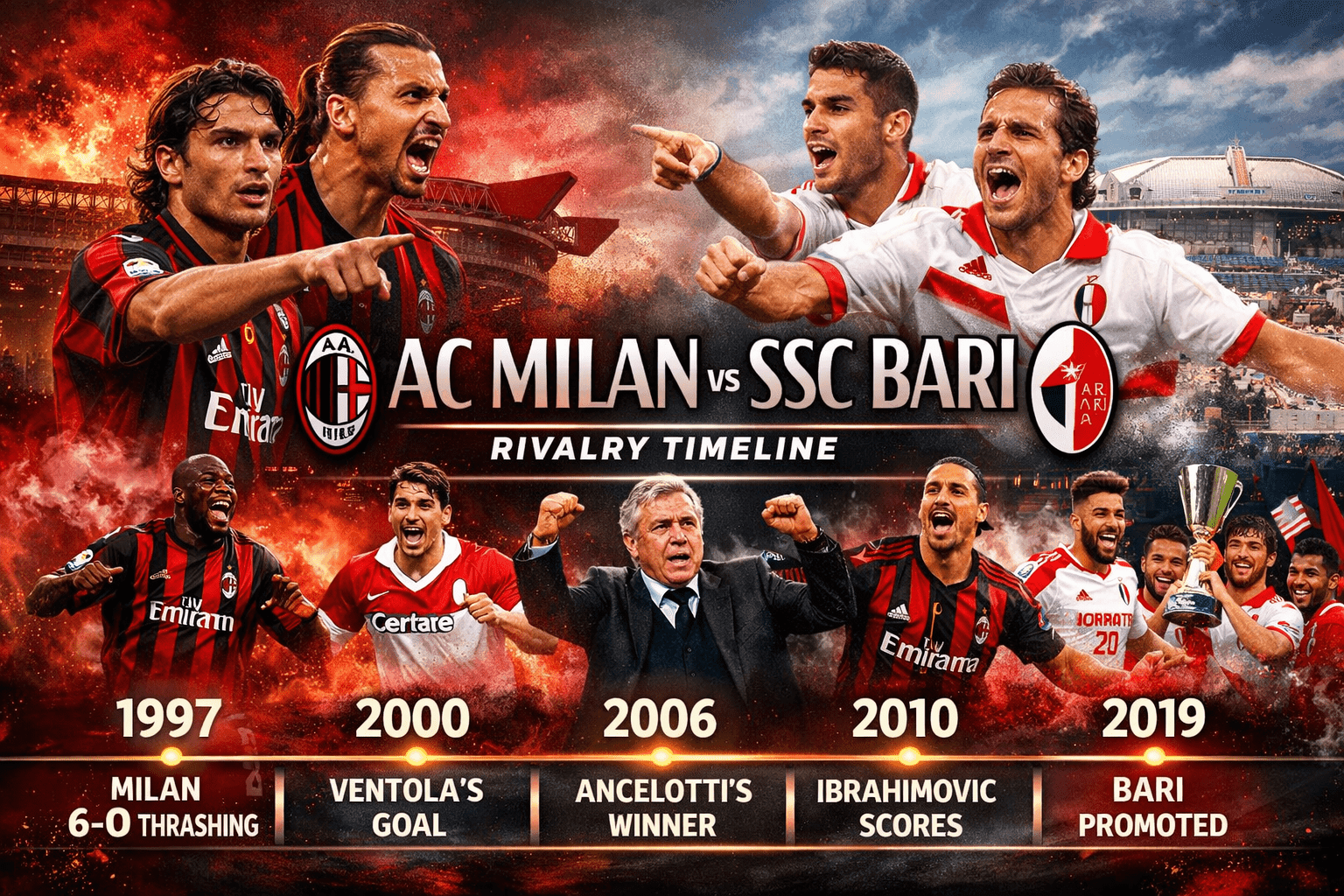 AC Milan vs SSC Bari Timeline