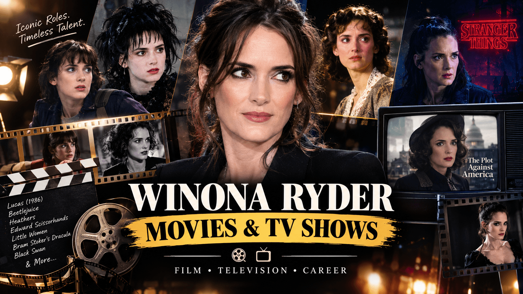 Winona Ryder movies and TV shows featuring her film and television career